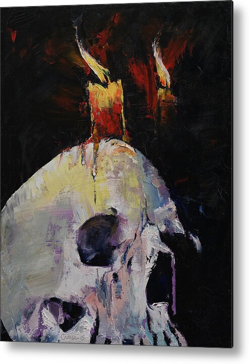 Candle Metal Print featuring the painting Candles by Michael Creese
