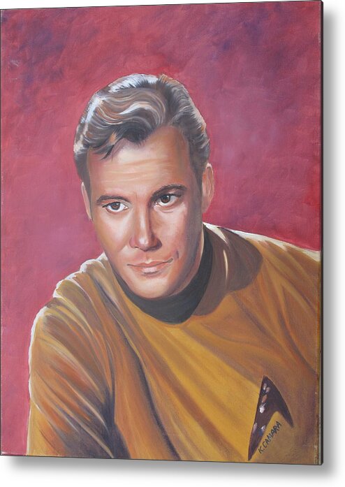 Portraits Metal Print featuring the painting Capt. James T. Kirk by Kathie Camara