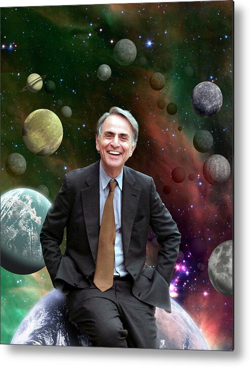 20th Century Metal Print featuring the photograph Carl Sagan by Nasa/jpl-caltech