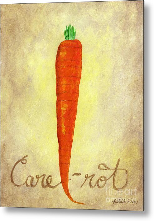 Carrot Metal Print featuring the painting Carrot by Michelle Bien