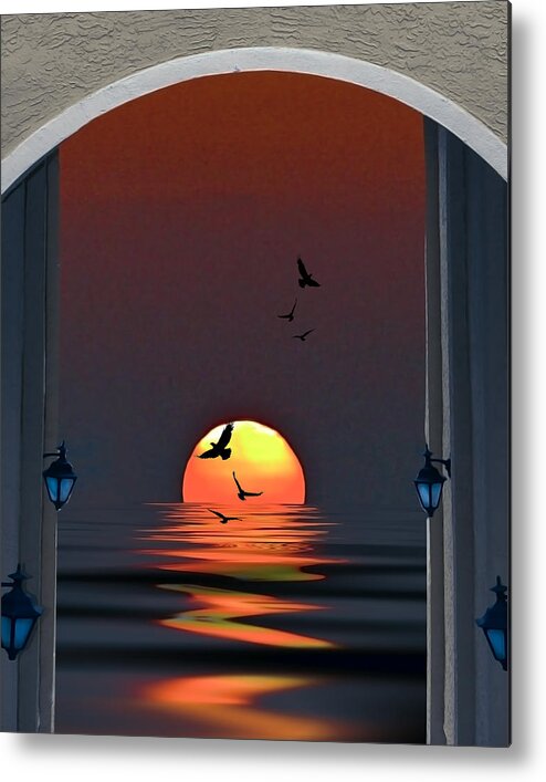 Sunset Metal Print featuring the photograph Castle View by Stephen Warren