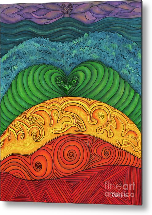 Chakra Painting Metal Print featuring the painting Chakra Ascension by Deborha Kerr
