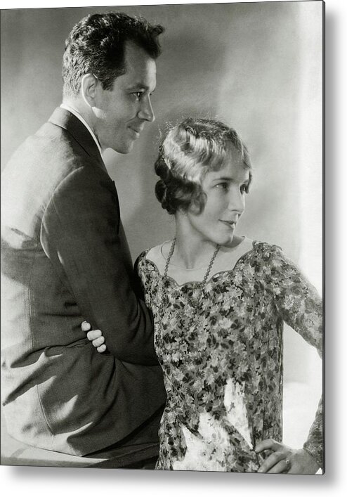 Actress Metal Print featuring the photograph Charles Macarthur And Helen Hayes by Edward Steichen