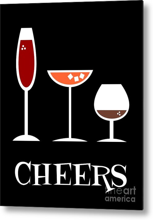 Cheers Metal Print featuring the digital art Cheers by Donna Mibus