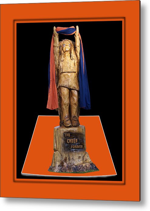 Il Metal Print featuring the photograph Chief Illiniwek University of Illinois by Thomas Woolworth