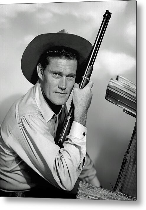 Chuck Connors Metal Print featuring the photograph Chuck Connors - The Rifleman by Mountain Dreams