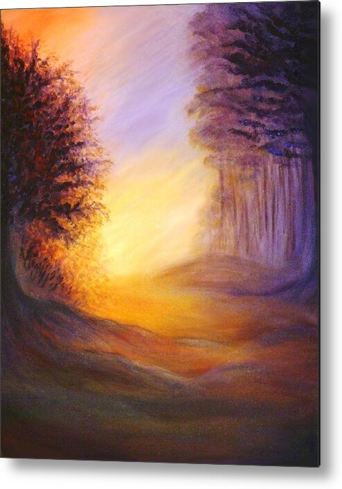 Original Art Metal Print featuring the painting Colors of the Morning Light by Lilia S