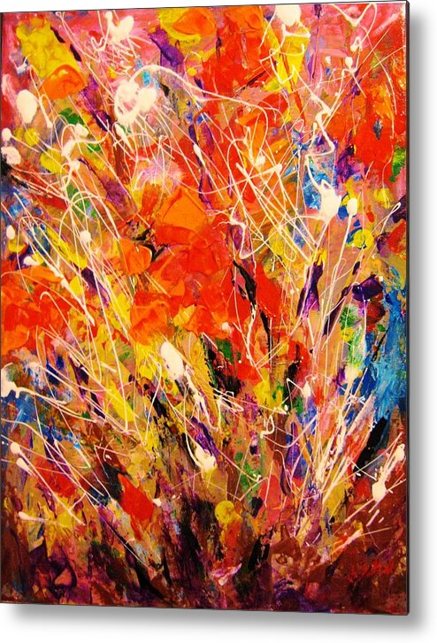 Healing Energy Spiritual Contemporary Art Metal Print featuring the painting ColorScape 15 by Helen Kagan