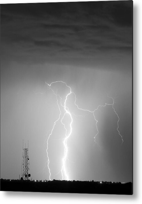 Lightning Metal Print featuring the photograph Comparing Data In Black and White by James BO Insogna