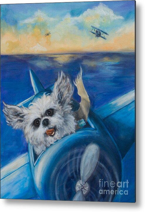Animals Metal Print featuring the painting Cookie by Robin Wiesneth