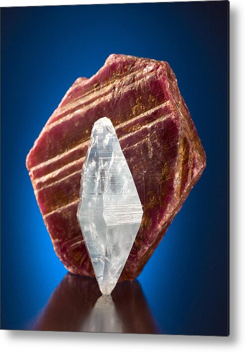 Ruby Metal Print featuring the photograph Corundum by Charles D Winters