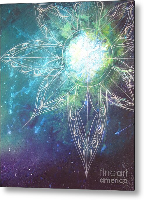 Cosmic Metal Print featuring the painting Cosmic 2 by Reina Cottier