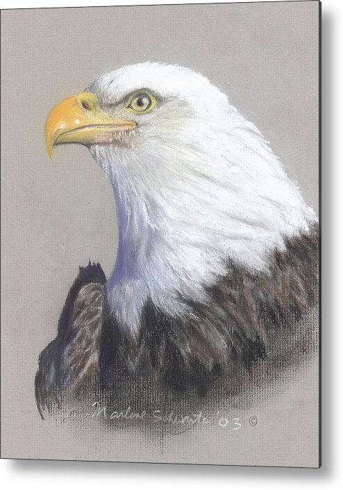 Eagle Metal Print featuring the painting Courage by Marlene Schwartz Massey