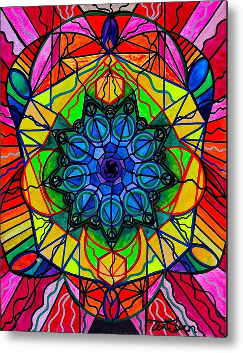 Vibration Metal Print featuring the painting Creativity by Teal Eye Print Store