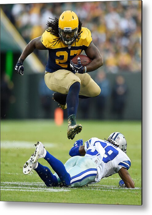 Green Bay Metal Print featuring the photograph Dallas Cowboys v Green Bay Packers by Hannah Foslien