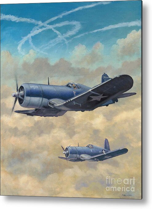 James Metal Print featuring the painting Devil Dog Fight by Stephen Roberson