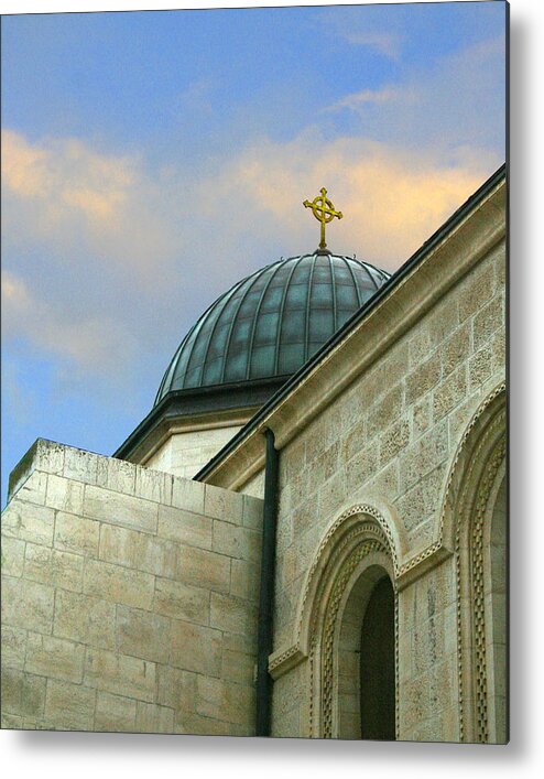 Dome Metal Print featuring the photograph Dome and Cross by M Kathleen Warren