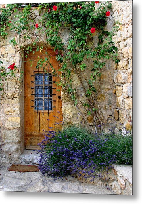Wooden Metal Print featuring the photograph Door, Provence by Holly C. Freeman
