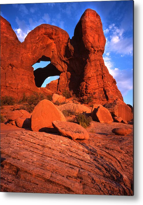 National Park Metal Print featuring the photograph Double Arch by Ray Mathis