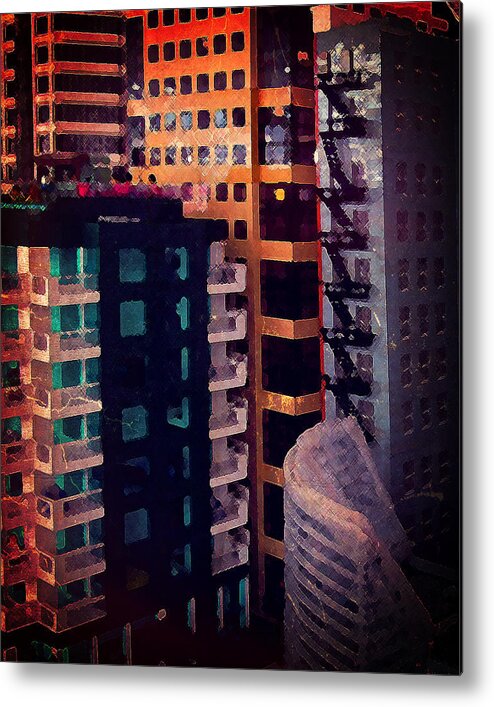 Downtown Metal Print featuring the photograph Downtown by Timothy Bulone