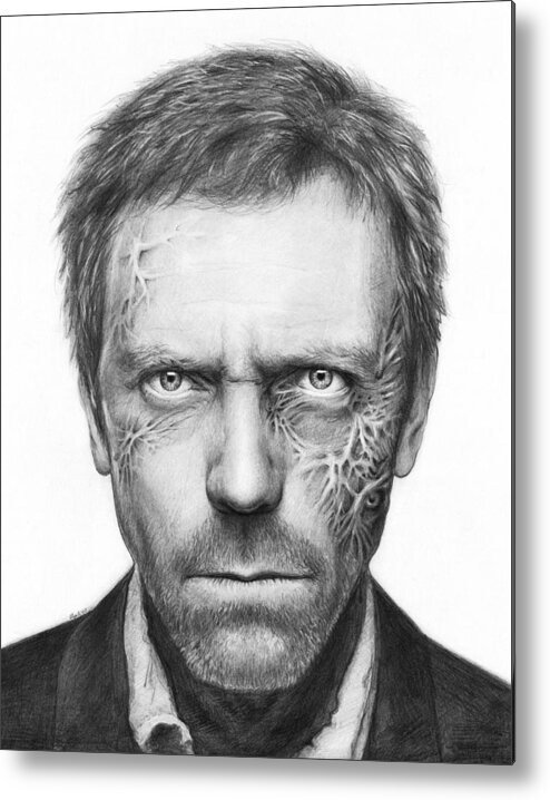 House Md Metal Print featuring the drawing Dr. Gregory House - House MD by Olga Shvartsur