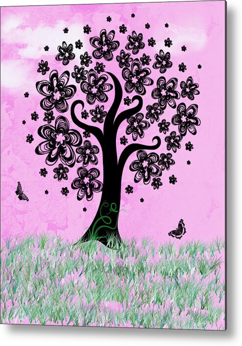 Rhonda Barrett Metal Print featuring the digital art Dreaming of Spring by Rhonda Barrett