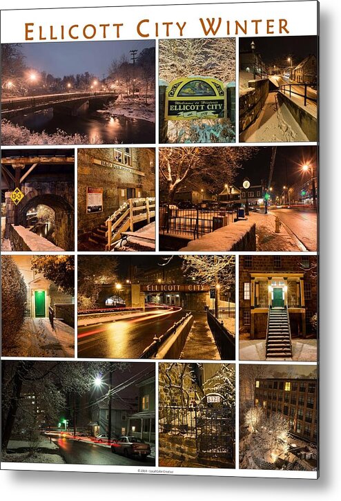  Metal Print featuring the photograph Ellicott City in the Snow by Dana Sohr