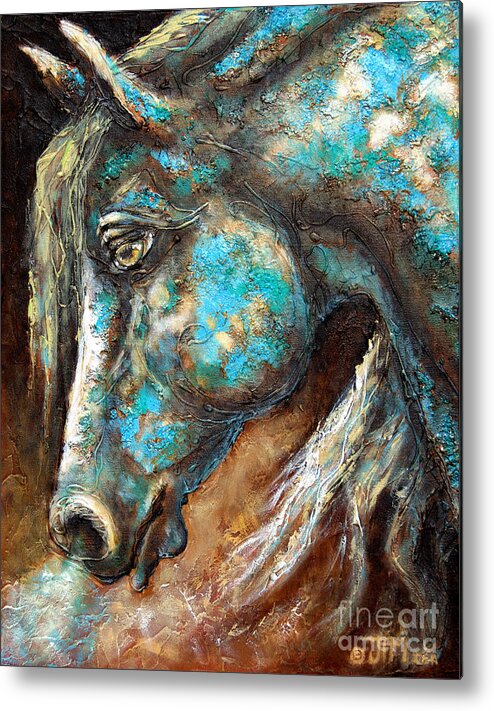 Horse Metal Print featuring the painting Encore by Jonelle T McCoy