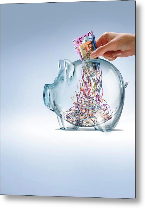 Euro Metal Print featuring the photograph Euro Savings Crisis by Smetek