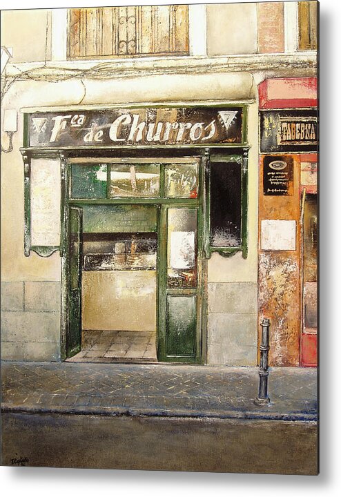 Fabrica Churros Metal Print featuring the painting Fabrica de churros by Tomas Castano