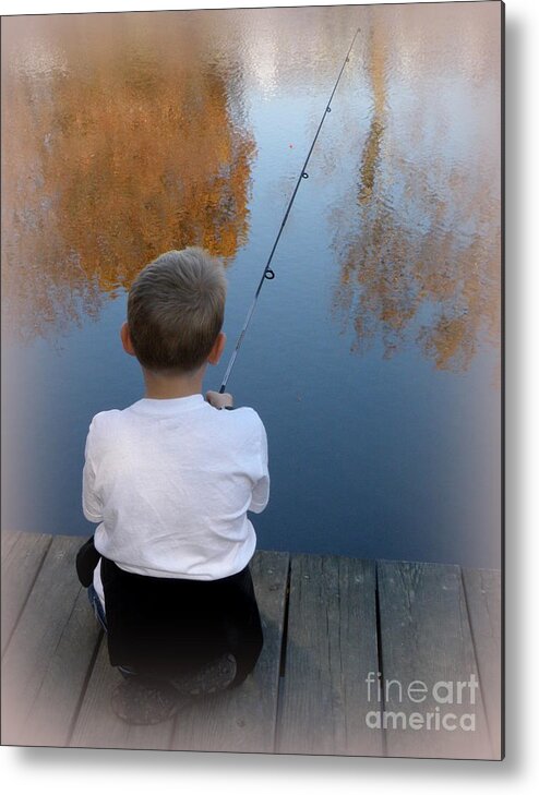 Fishing Metal Print featuring the photograph Fishin' by Lainie Wrightson