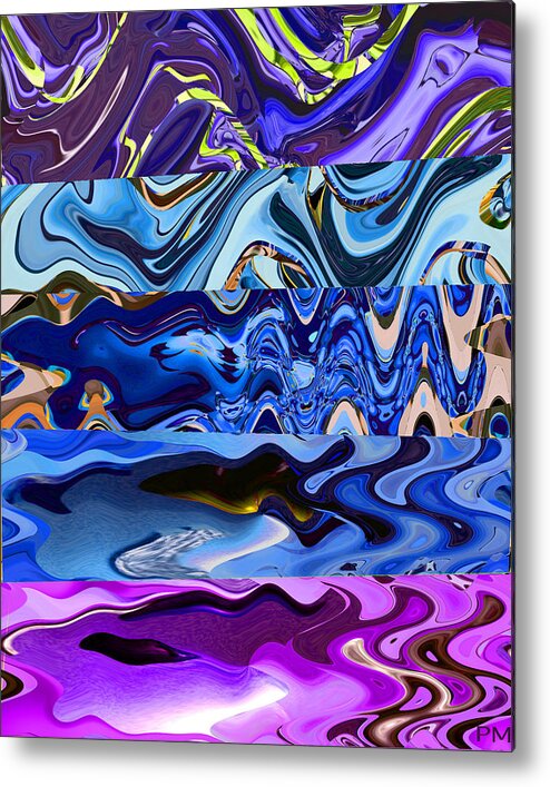 Fishy Wave Blues Metal Print featuring the digital art Fishy Wave by Phillip Mossbarger