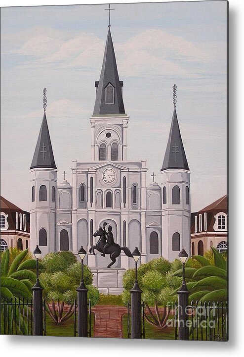 New Orleans Metal Print featuring the painting Five Fifteen in New Orleans by Valerie Carpenter