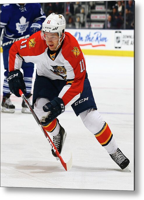 National Hockey League Metal Print featuring the photograph Florida Panthers V Toronto Maple Leafs by Graig Abel