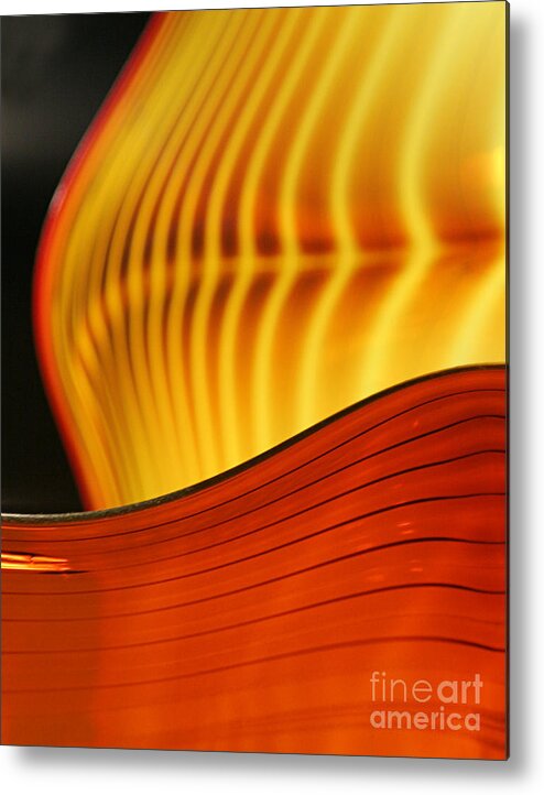 Orange Metal Print featuring the photograph Flow by Eileen Gayle