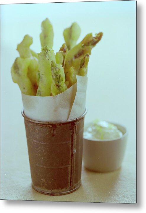 Food Metal Print featuring the photograph Fried Asparagus by Romulo Yanes