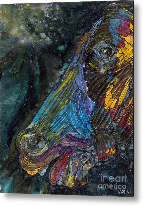 Horse Metal Print featuring the painting Fury by Kasha Ritter