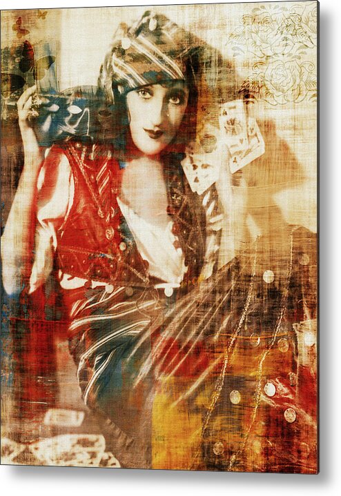 Gypsy Metal Print featuring the photograph Gambling Gypsy by Lora Mercado