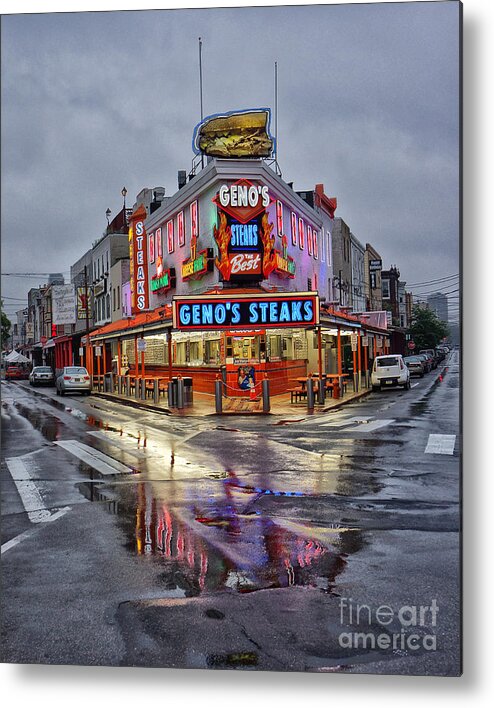 Geno's Metal Print featuring the photograph Geno's 7 by Jack Paolini