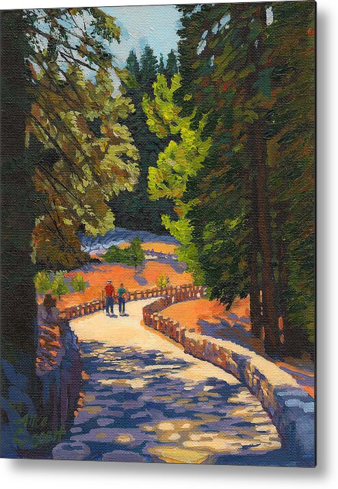 Yosemite Metal Print featuring the painting Glacier Point Walk by Alice Leggett