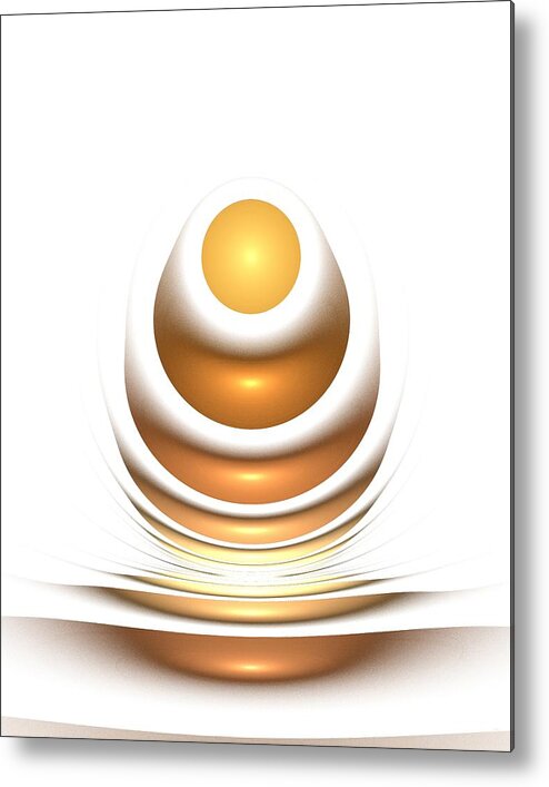 Malakhova Metal Print featuring the digital art Golden Egg by Anastasiya Malakhova