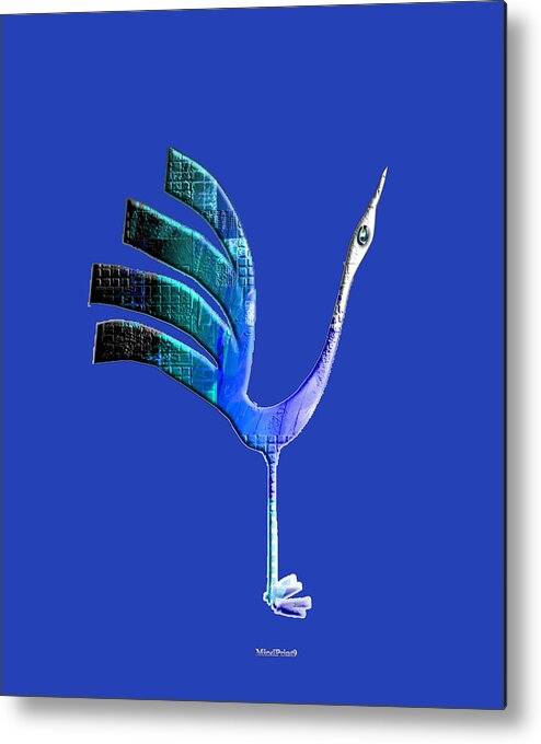 Decorative Bird Metal Print featuring the digital art Graphic Bird by Asok Mukhopadhyay