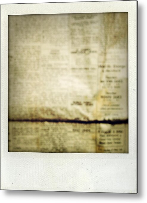 Words Metal Print featuring the photograph Grunge newspaper by Les Cunliffe