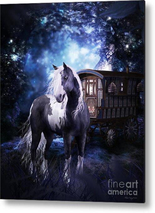 Gypsy Vanner Metal Print featuring the digital art Gypsy Dreaming by Shanina Conway