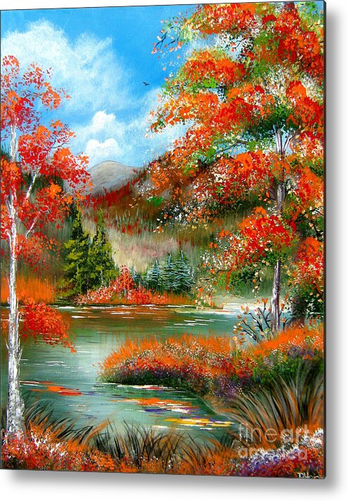 Fall Metal Print featuring the painting Happy Ever After Autumn by Bella Apollonia