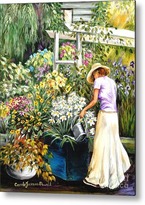 Flower Metal Print featuring the painting Her Passion by Carole Powell