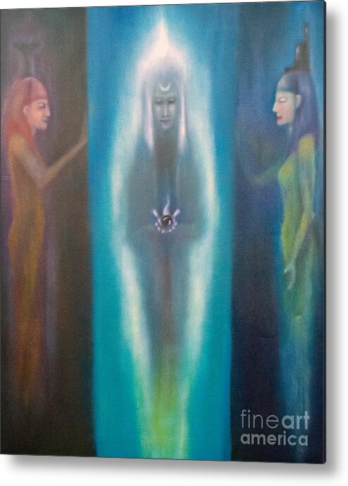 Major Arcana Metal Print featuring the painting High Priestess by Roger Williamson
