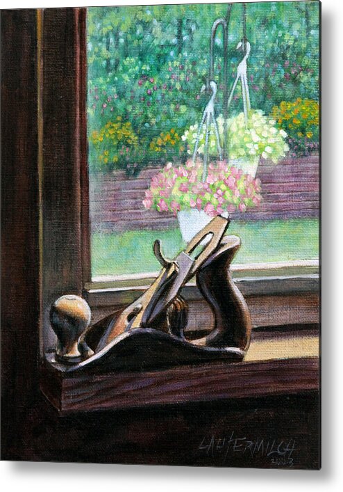 Still Life Metal Print featuring the painting His and Her's by John Lautermilch