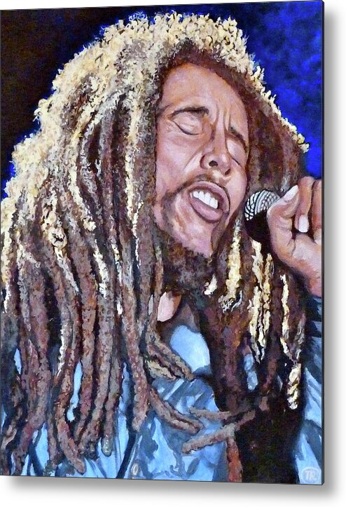 Reggae Metal Print featuring the painting Hit Me with Music by Tom Roderick