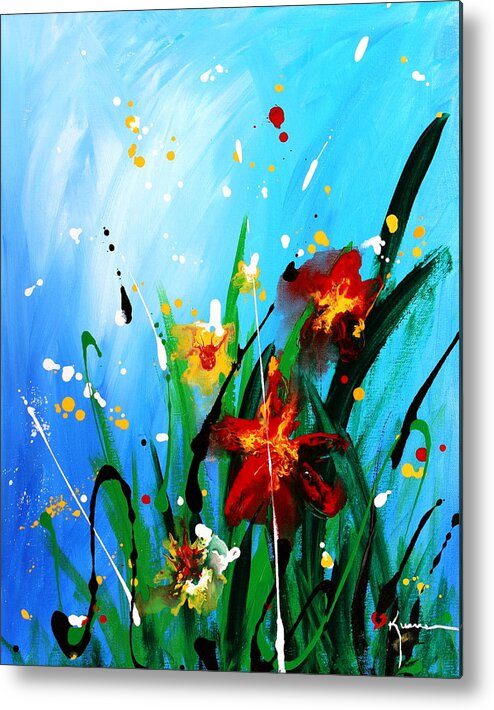 In The Garden Metal Print featuring the painting In the Garden by Kume Bryant